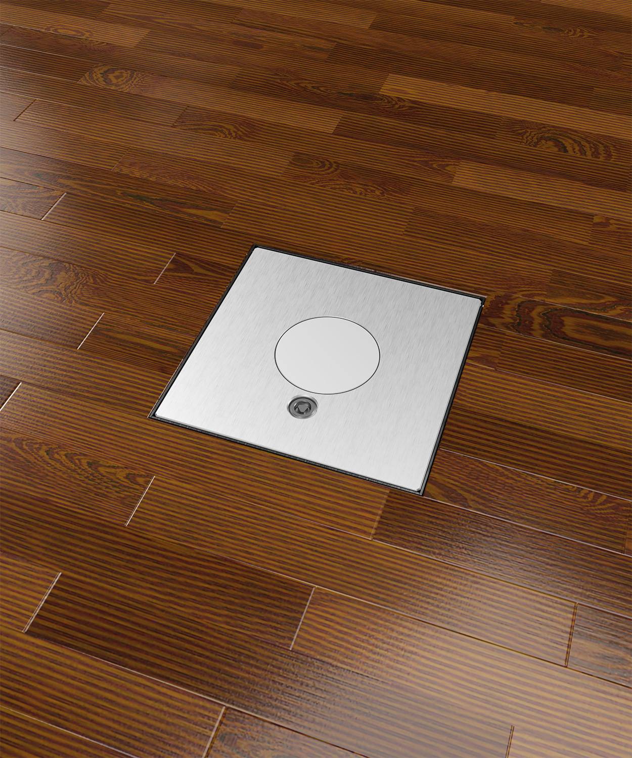 Bodensteckdose/ Bodentank 2003Q; 3x Schuko, Tube