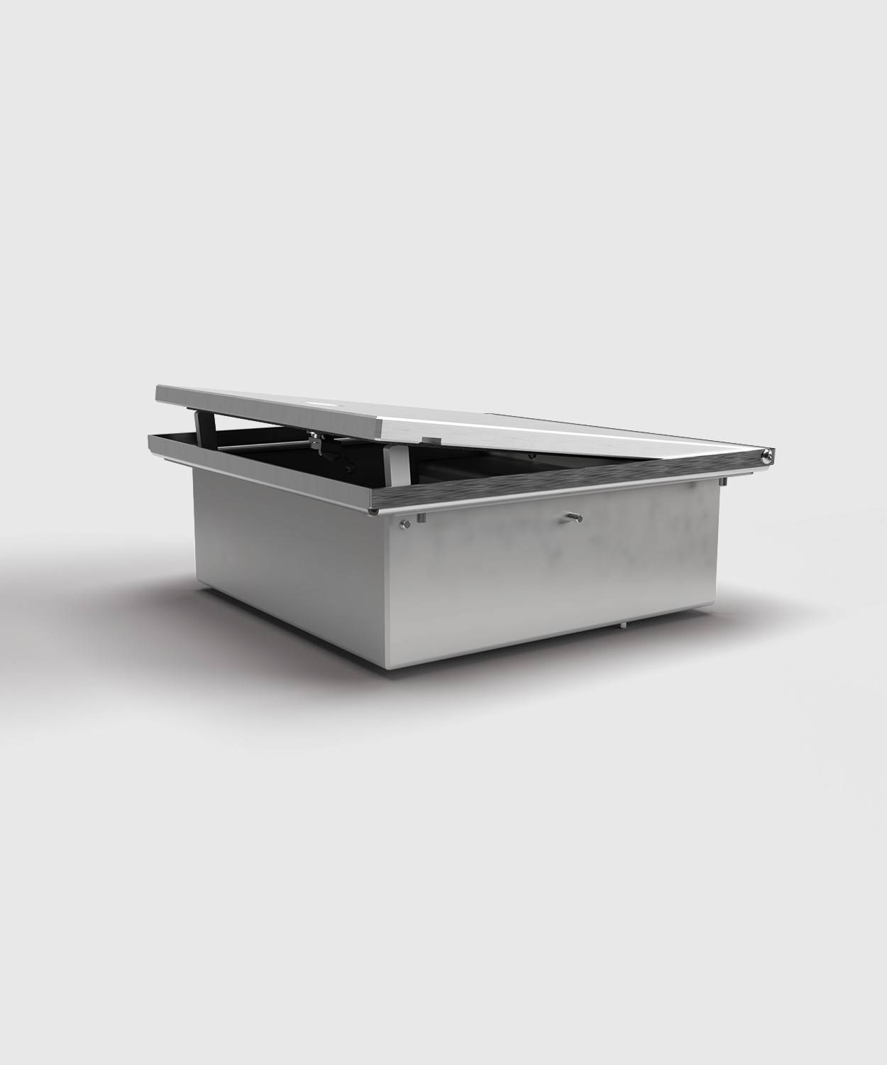 Bodensteckdose/ Bodentank 2004A; 3x Schuko, 1x RJ45 2fach