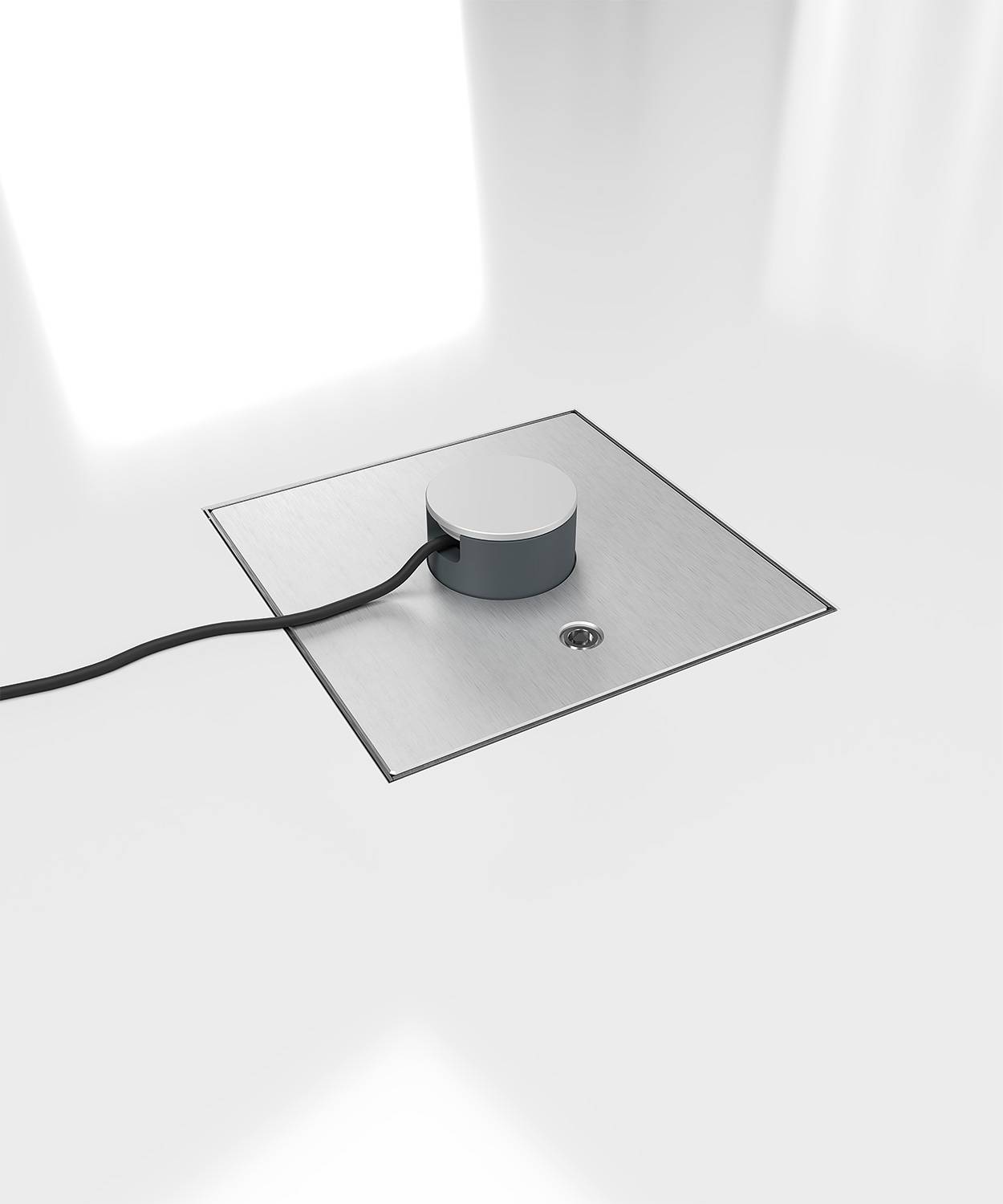 Bodensteckdose/ Bodentank 2008Q; 4x Schuko, 4x RJ45 2-fach, Tube