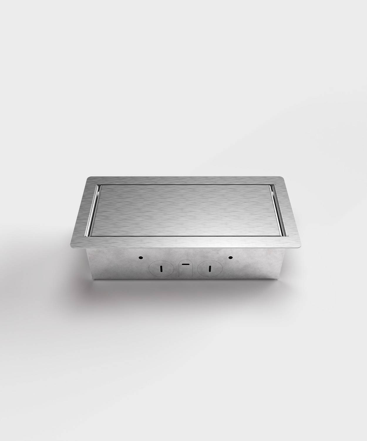 Bodensteckdose/ Bodentank 3303E; 2x Schuko, 1x RJ45 2fach