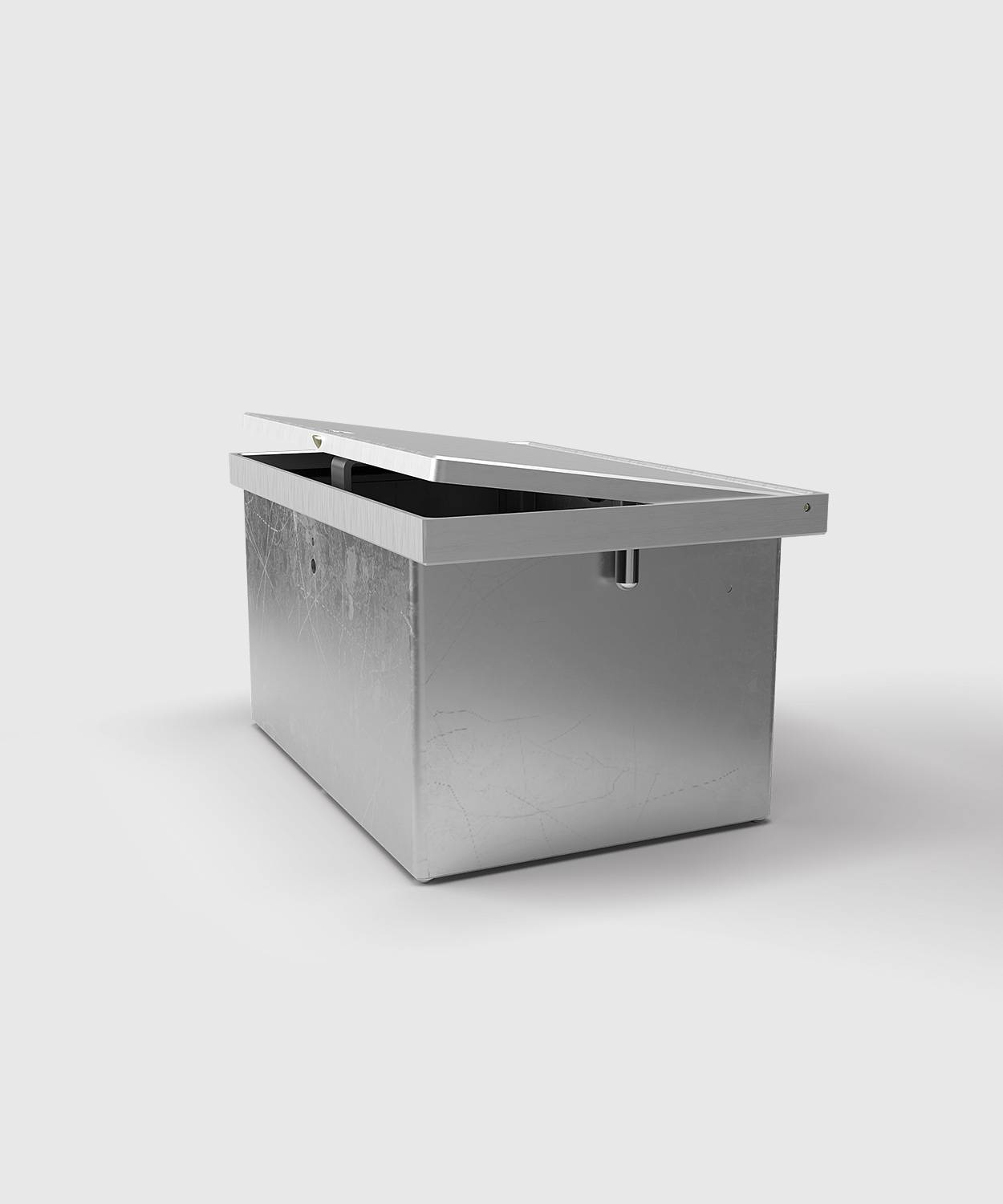 Bodensteckdose/ Bodentank 8308A; 4x Schuko, 4x RJ45 2fach,