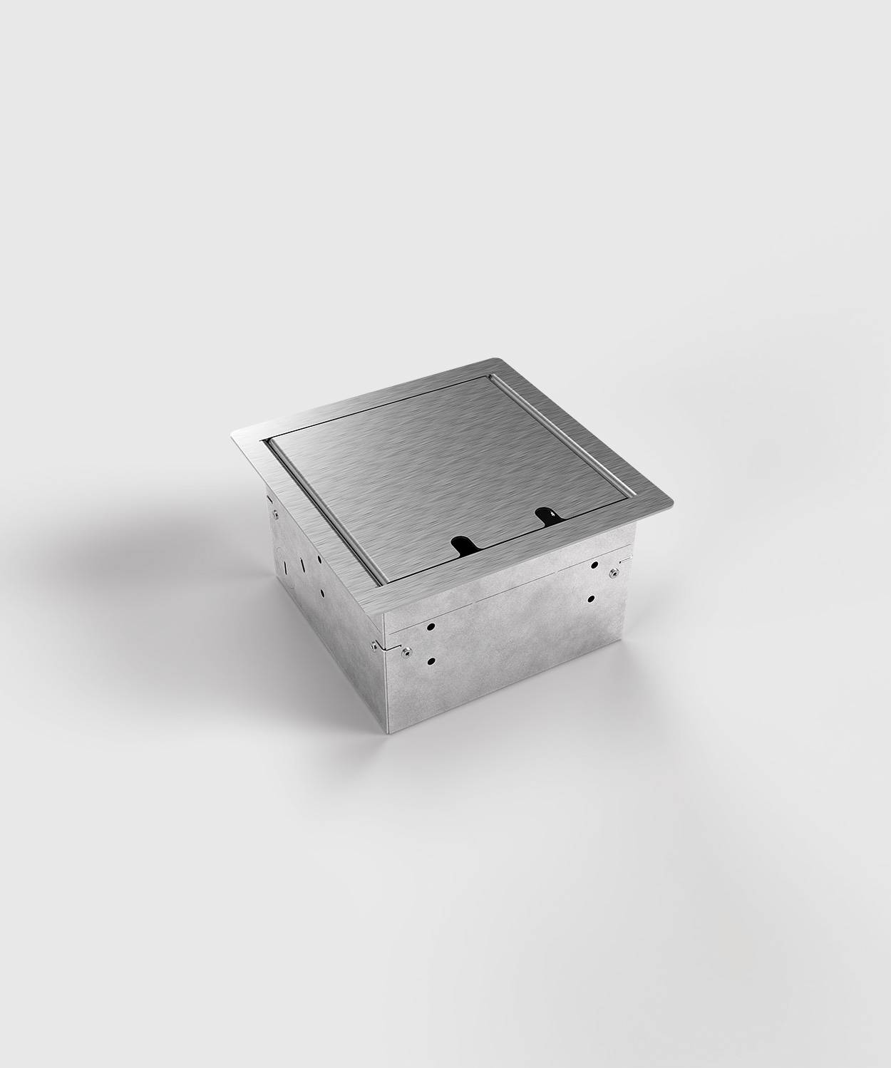 Bodensteckdose/ Bodentank 8502E; 1x Schuko, 1x Antenne,