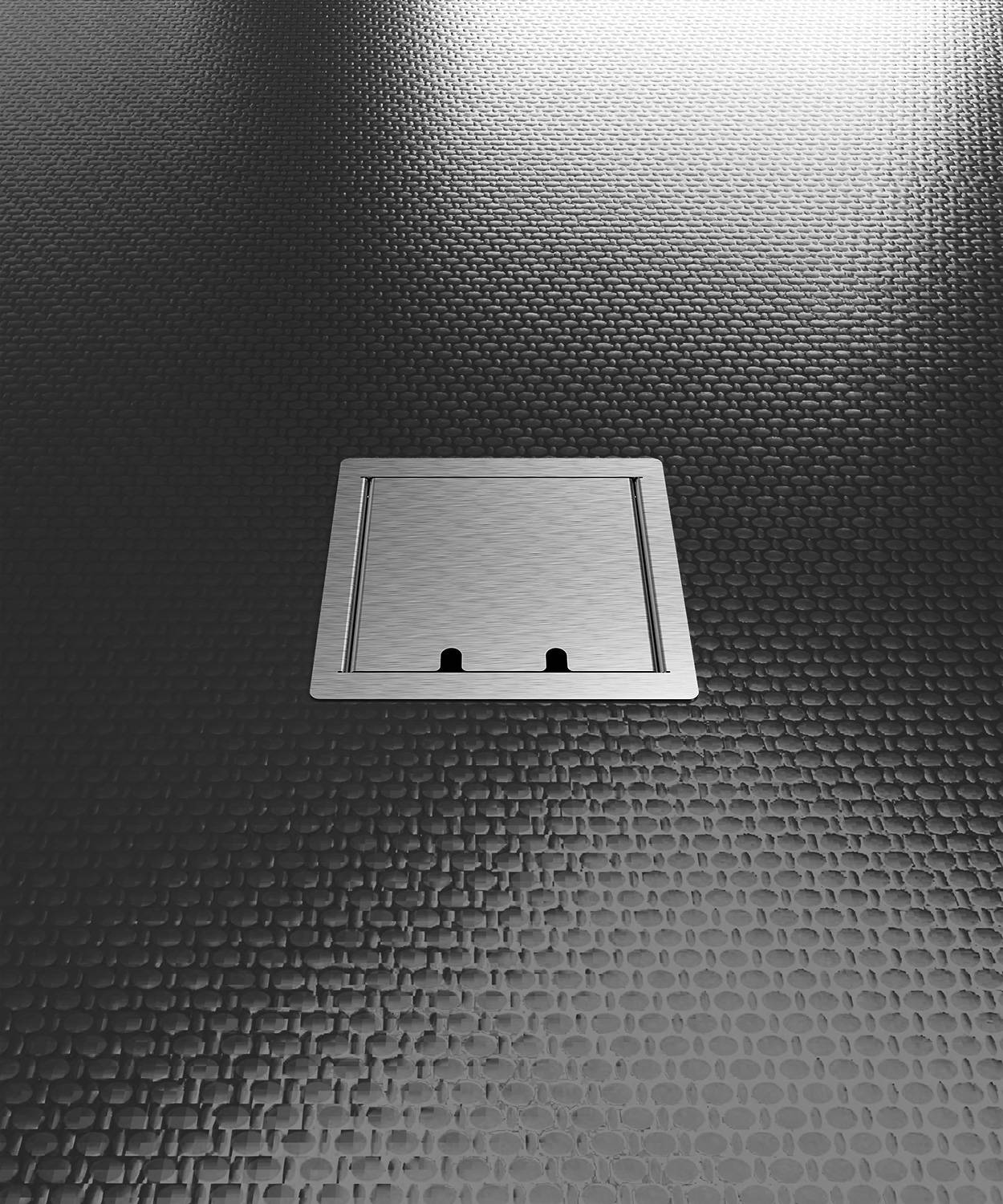 Bodensteckdose/ Bodentank 8502E; 2x Schuko,