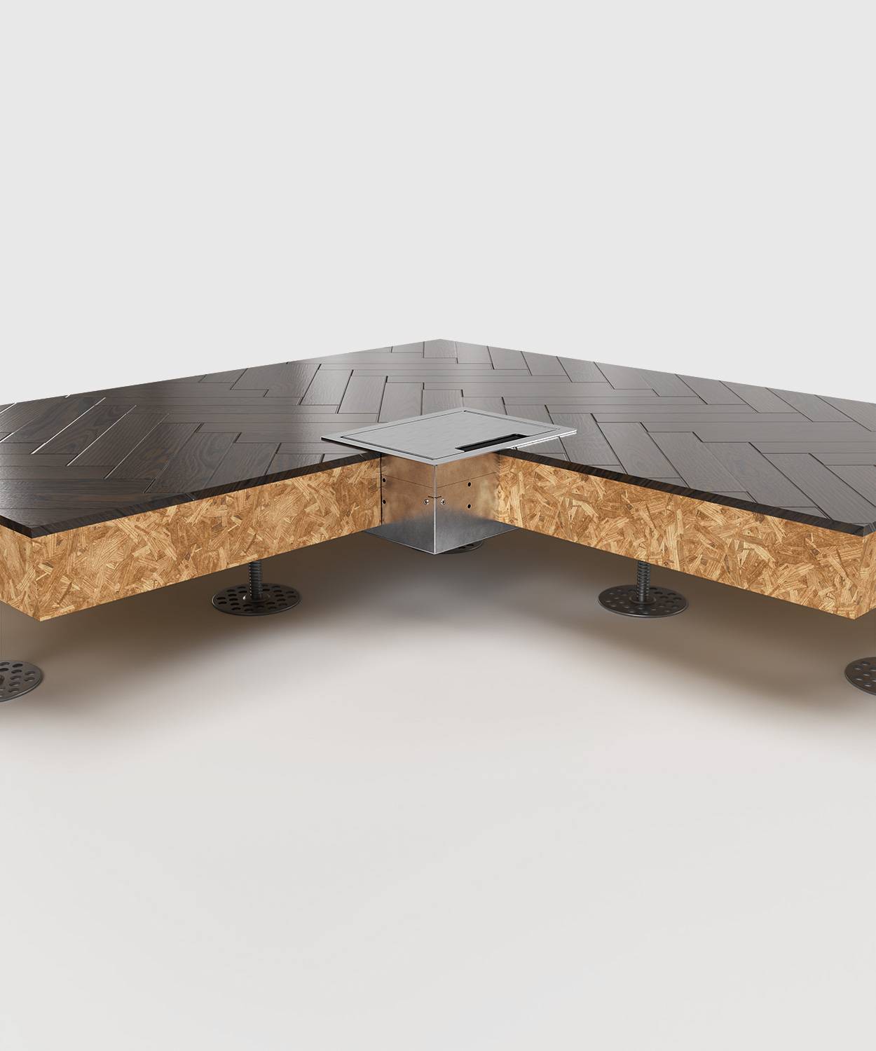 Bodensteckdose/ Bodentank 8504E; 4x Schuko,