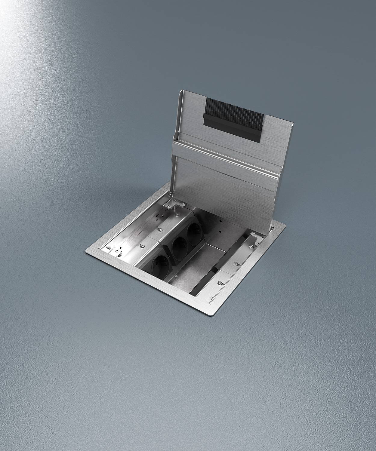 Bodensteckdose/ Bodentank 8508E; 8x Schuko,