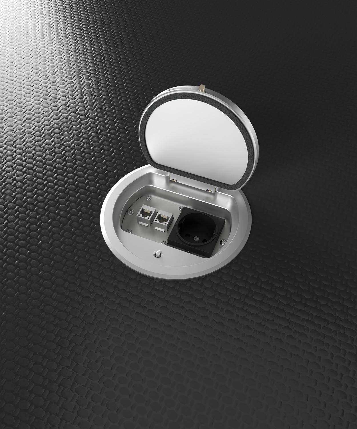 Bodensteckdose/ Bodentank 8602A; 2x Schuko,