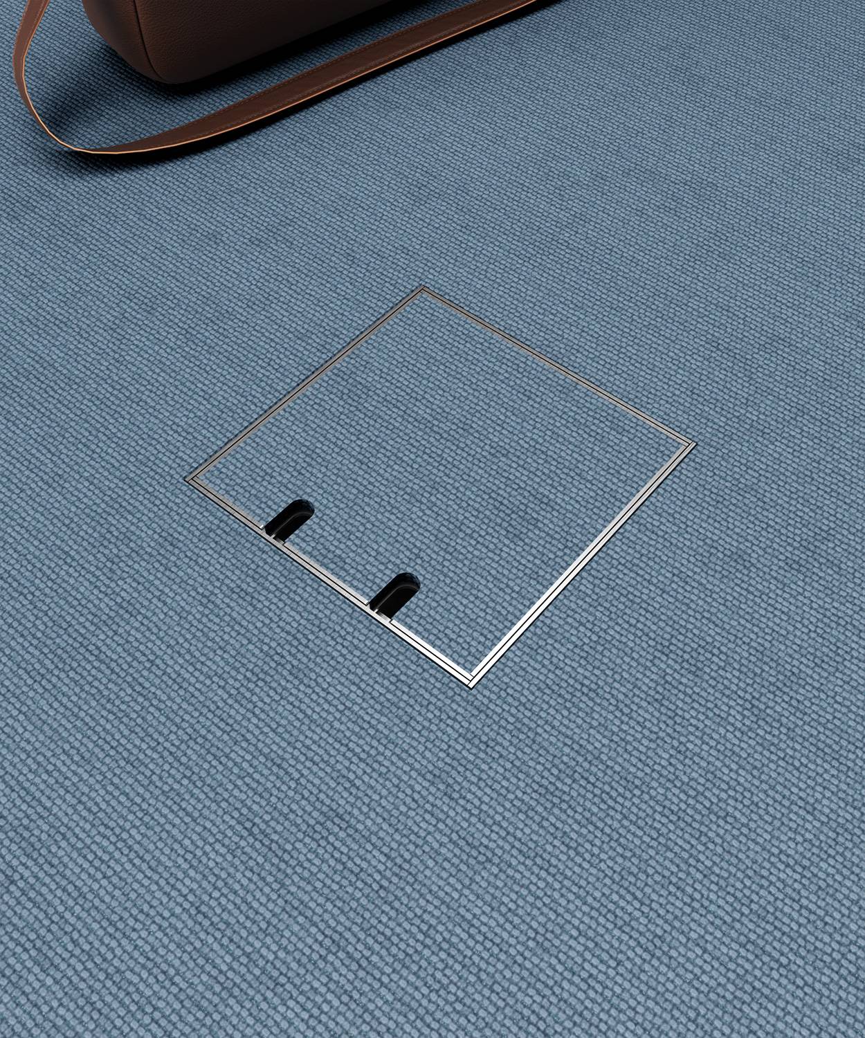 Bodensteckdose/ Bodentank 8802T; 1x Schuko, 1x Antenne,