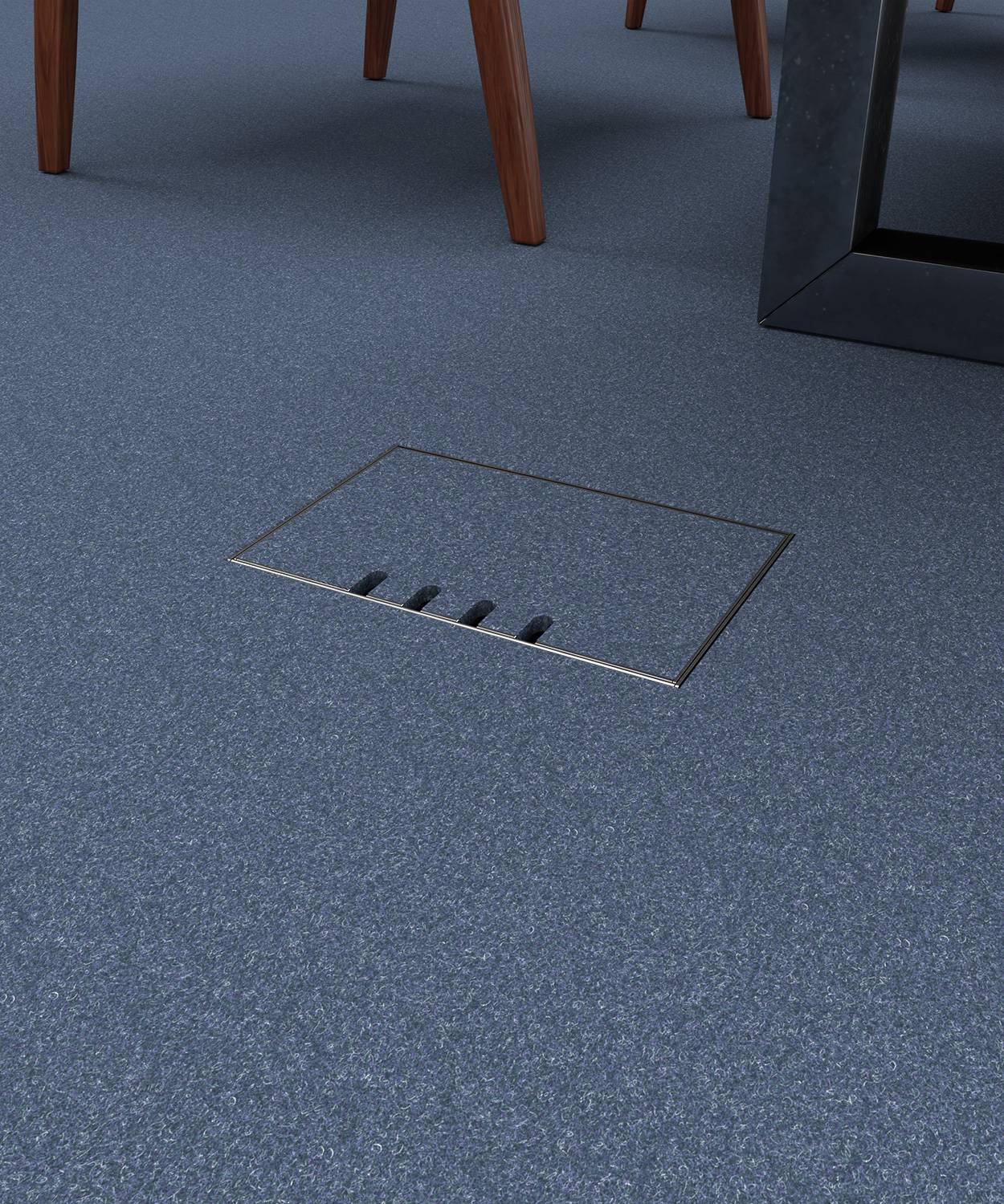 Bodensteckdose/ Bodentank 8804T; 4x Schuko,