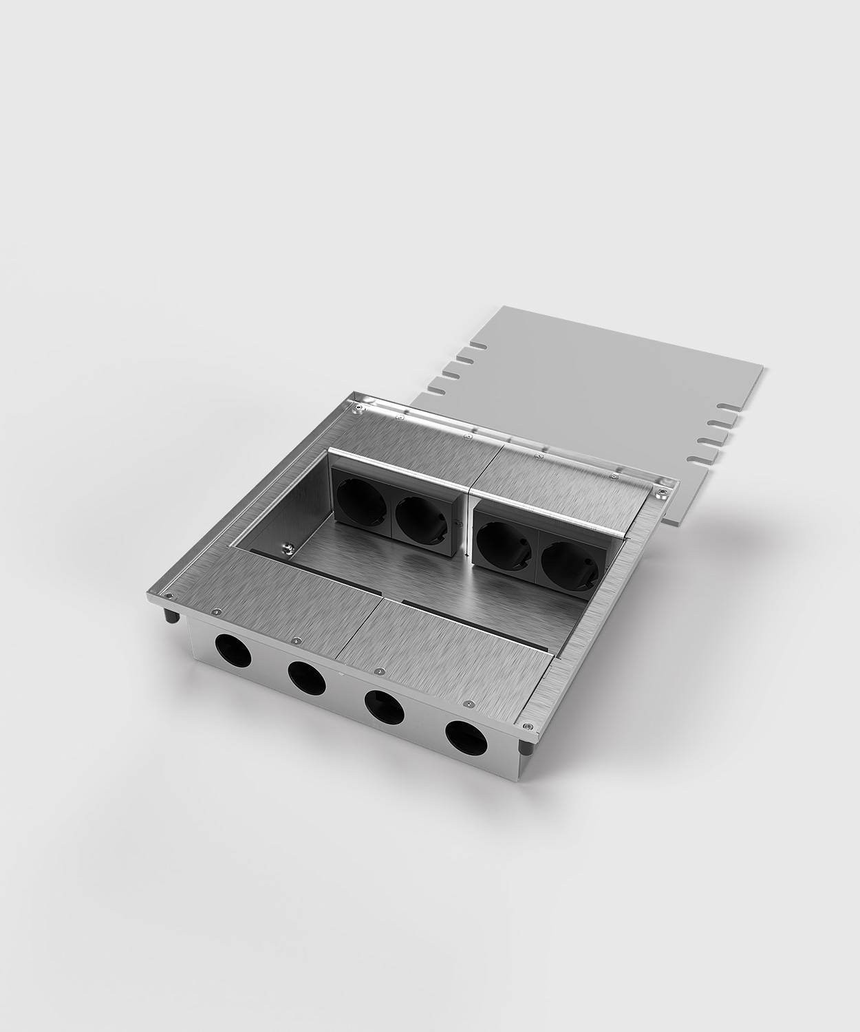 Bodensteckdose/ Bodentank 8808A; 8x Schuko,