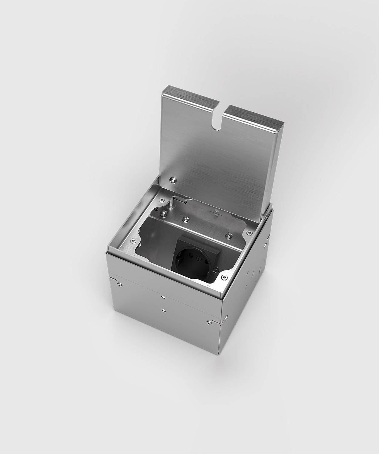 Bodensteckdose/ Bodentank 8901B; 1x RJ45 2fach,