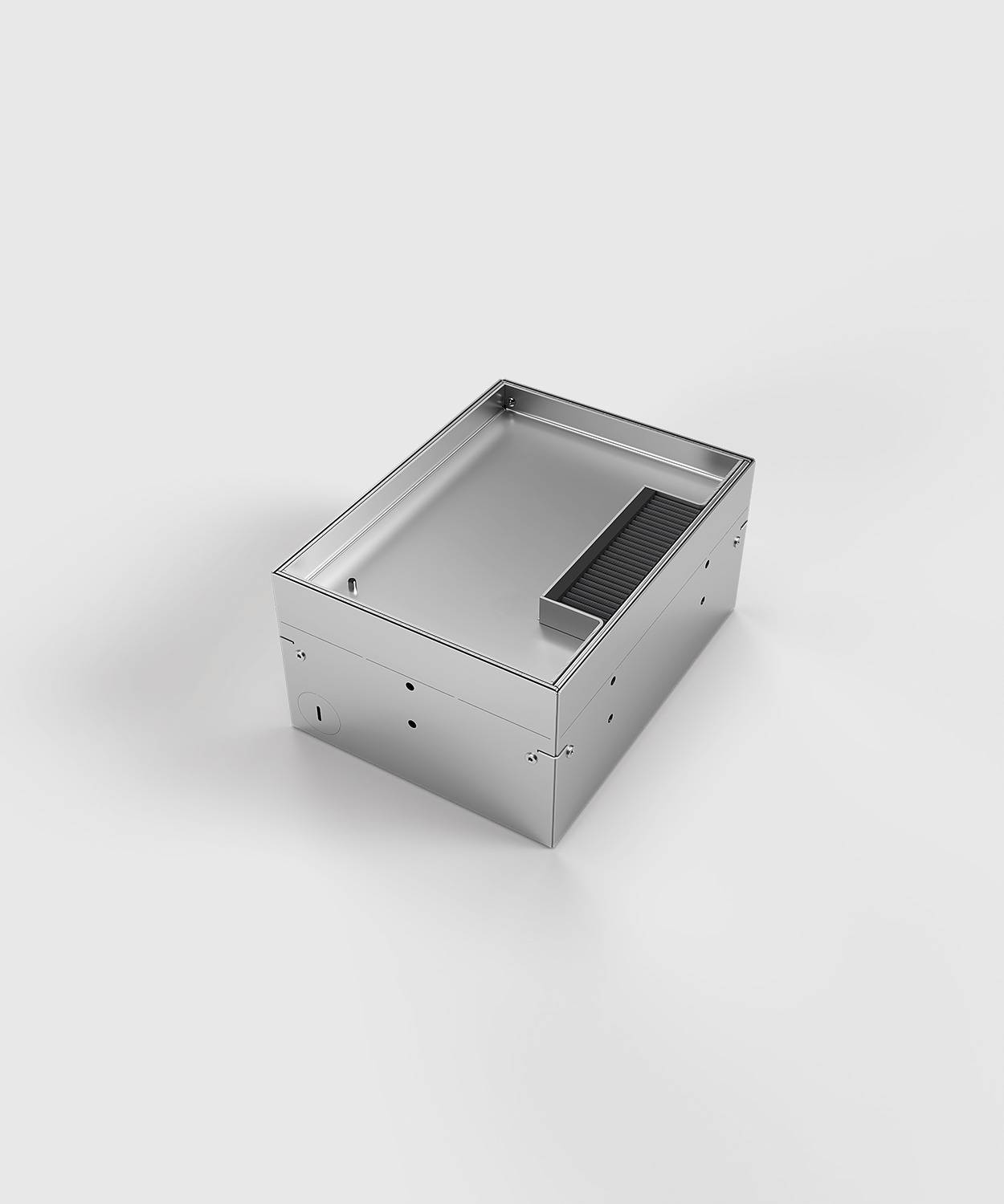 Bodensteckdose/ Bodentank 8904B; 3x Schuko, 1x RJ45 2fach,