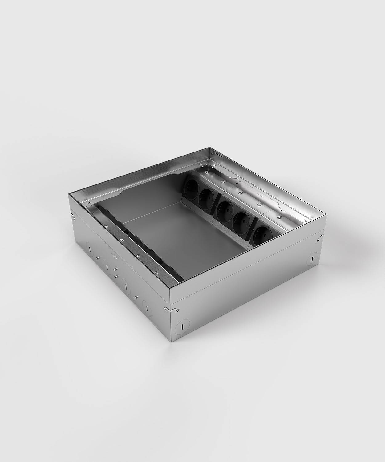 Bodensteckdose/ Bodentank 8912B; 12x Schuko,