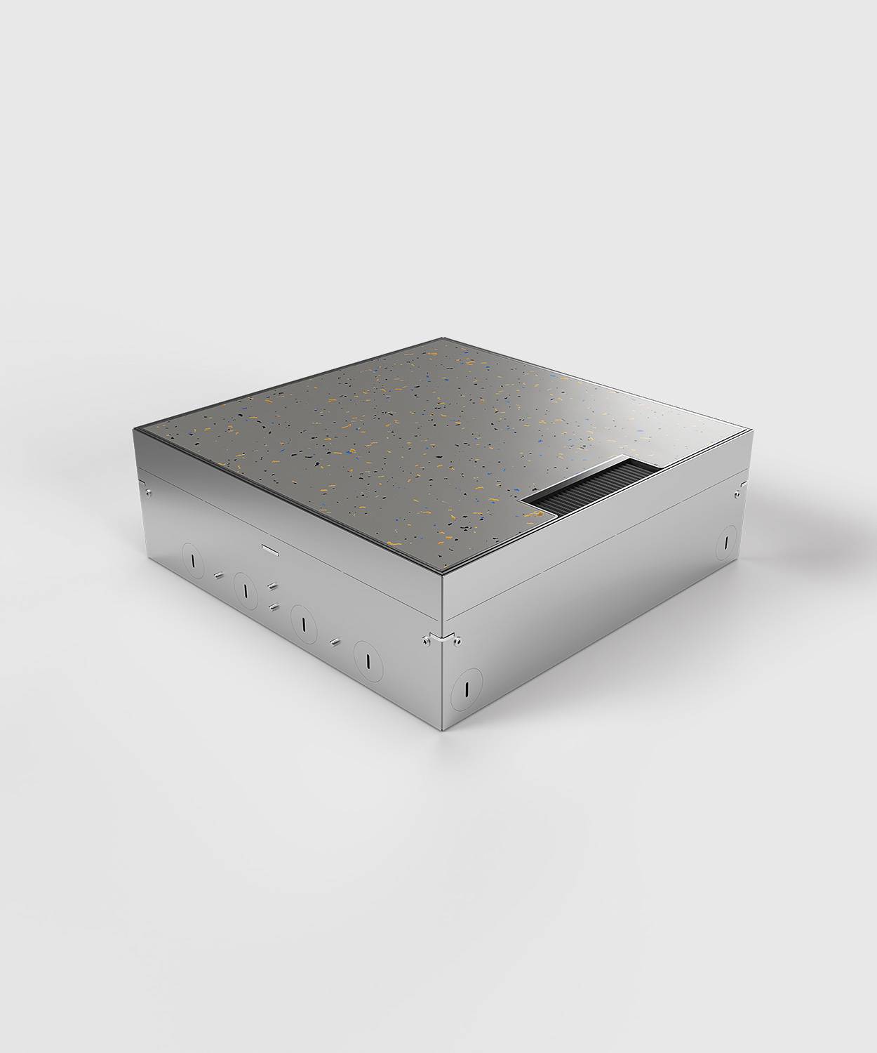 Bodensteckdose/ Bodentank 8912B; 8x Schuko, 4x RJ45 2fach,