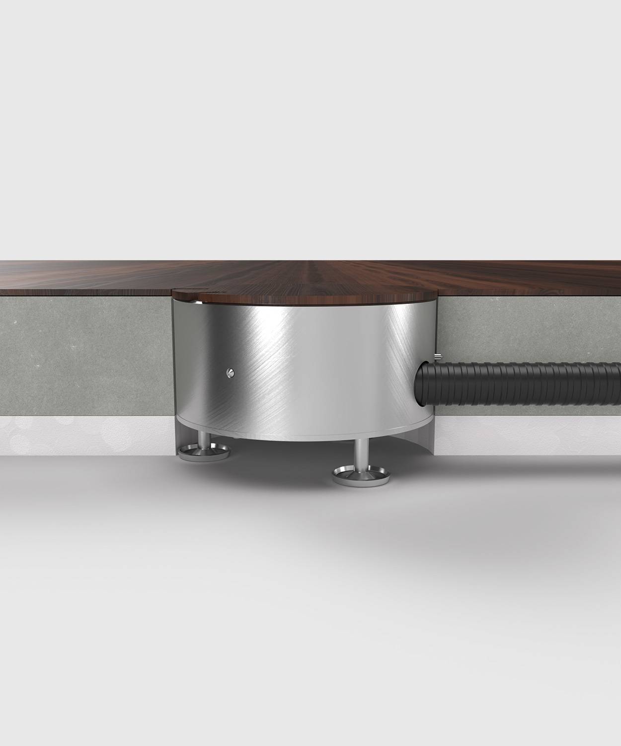 Bodensteckdose/ Bodentank 9902B; 1x Schuko, 1x USB Laden 2f,