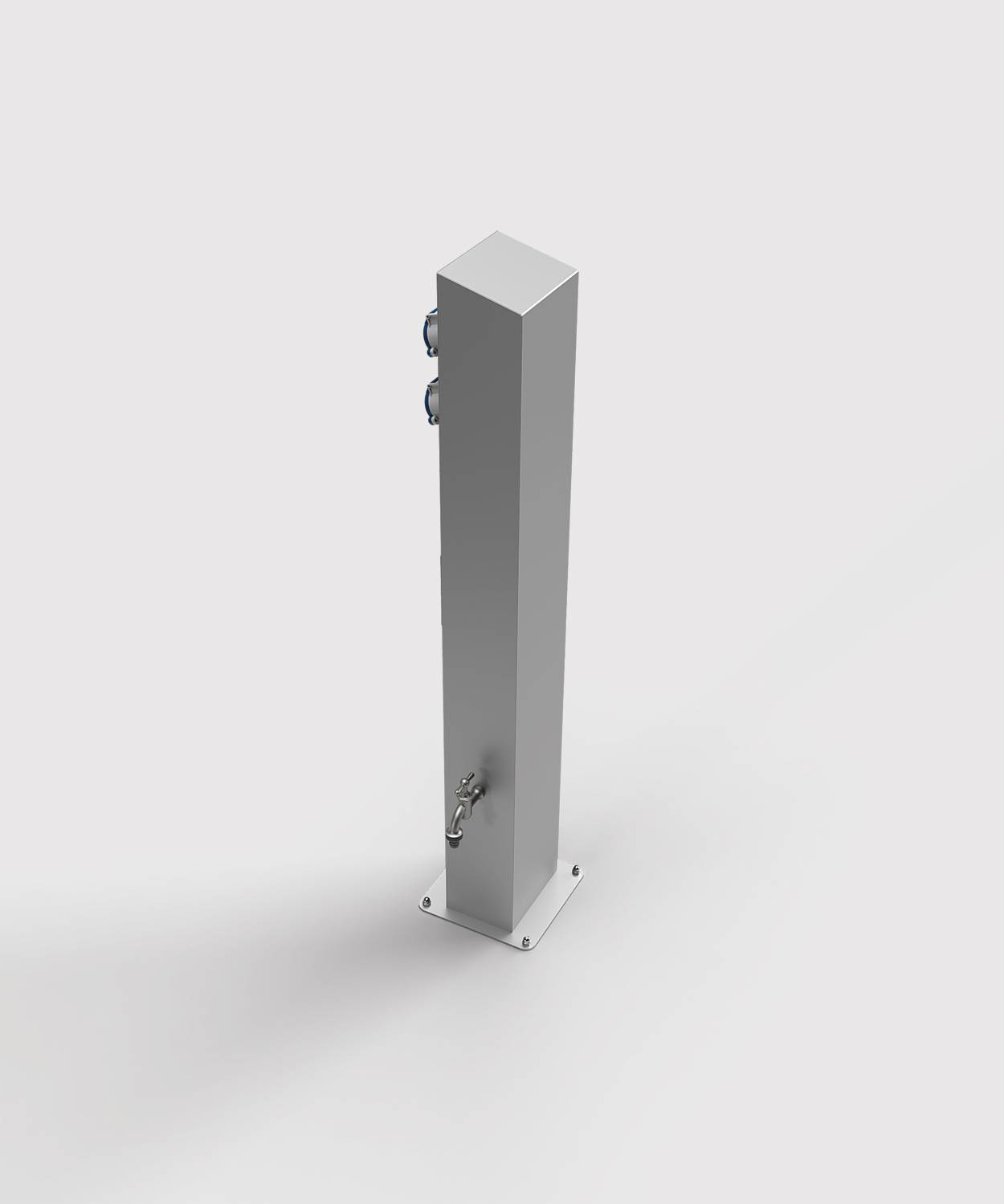 Energiesäule ES401; 1x CEE 5/32A, 1x CEE 5/16A, 4x Schuko, FI + LS