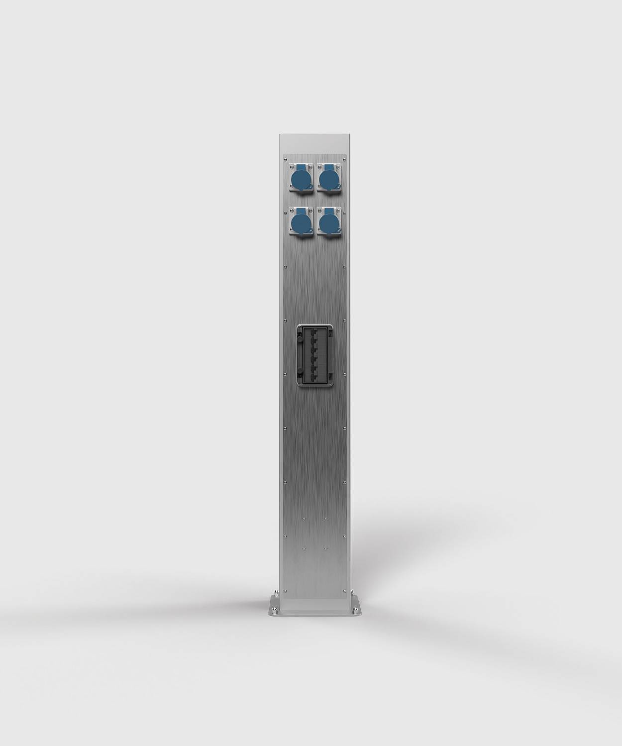 Energiesäule ES401; 1x CEE 5/32A, 1x CEE 5/16A, 1x 3/16A, 4x Schuko