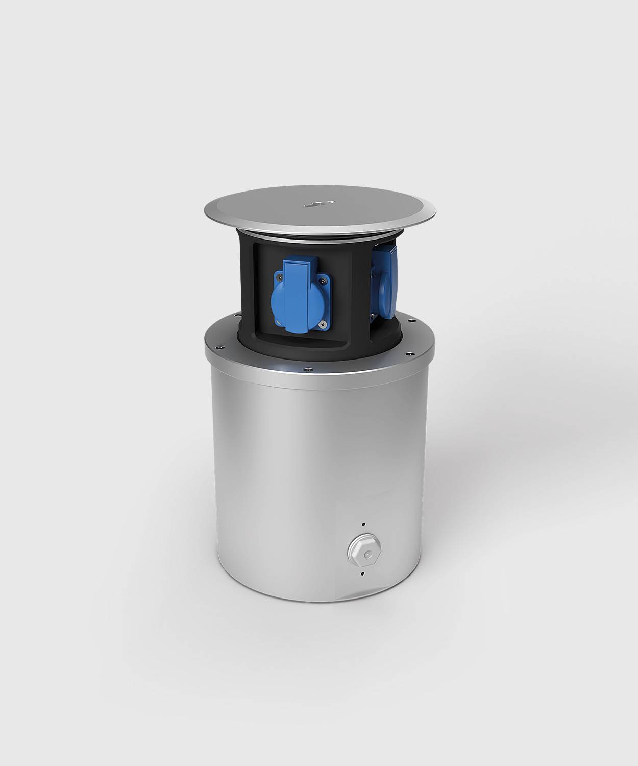 Senkverteiler SV301; 3x Schuko, 1x CEE Adapter 16A, runder Rahmen