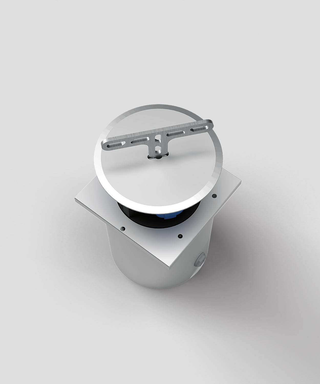 Senkverteiler SV302; 3x Schuko, 1x CEE Adapter 16A, quadratischer Rahmen