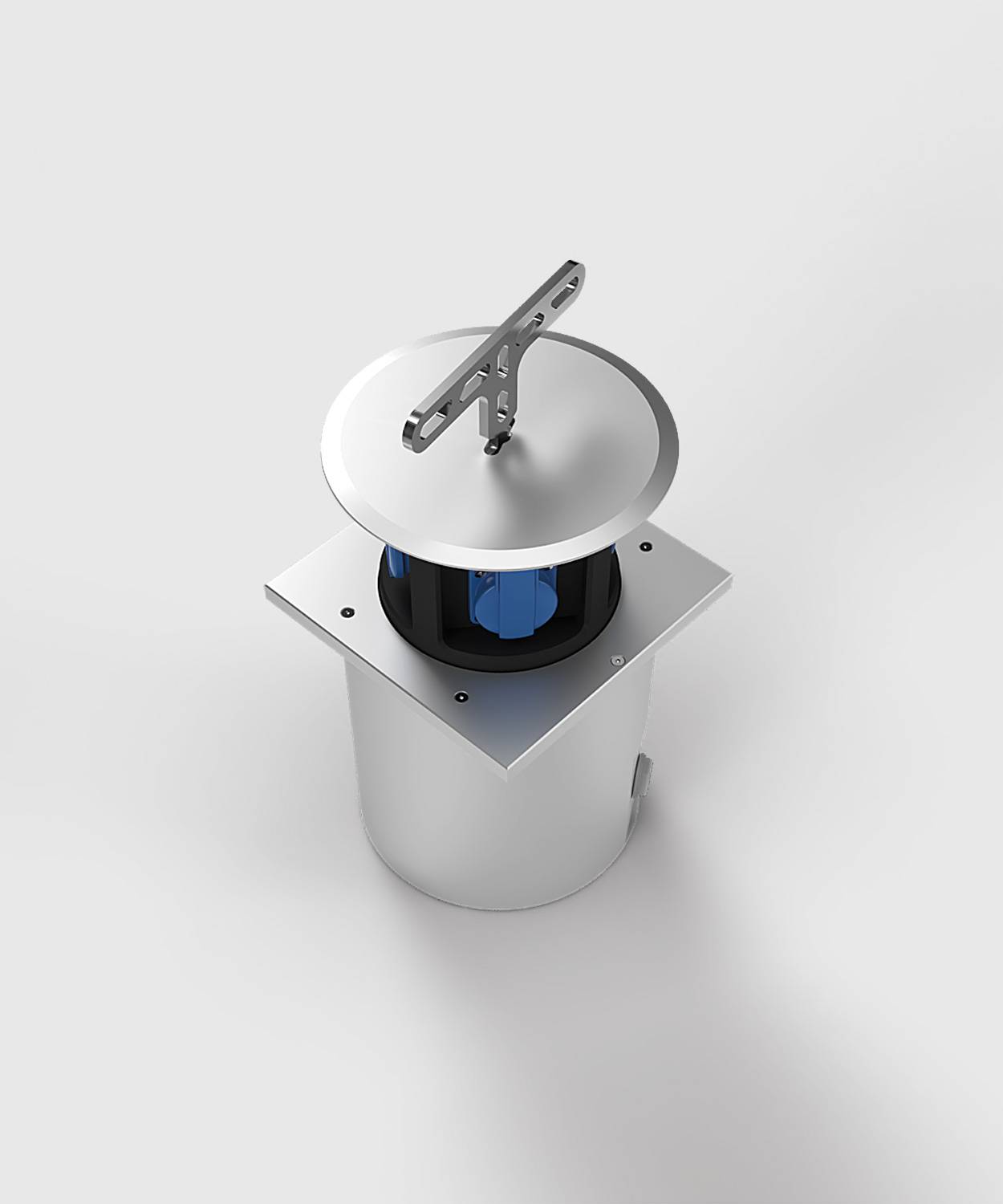 Senkverteiler SV302; 4x Schuko, quadratischer Rahmen