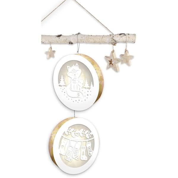 LightBoxes 11cm Fox & Christmas Socks VE=2 Stück