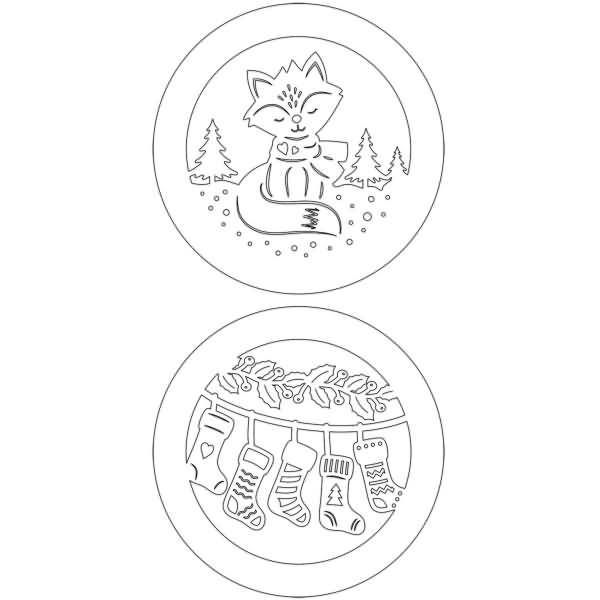 LightBoxes 11cm Fox & Christmas Socks VE=2 Stück