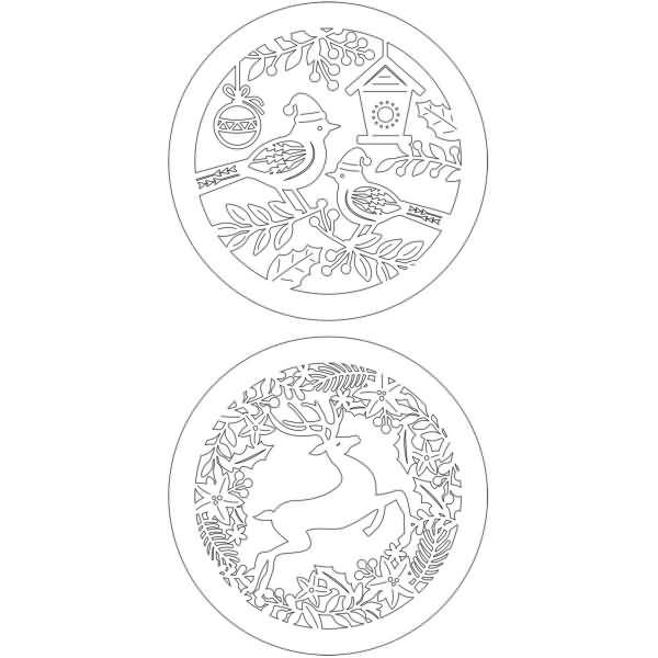 LightBoxes 15,3cm Birds & Reindeer VE=2 Stück