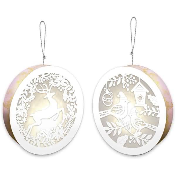 LightBoxes 15,3cm Birds & Reindeer VE=2 Stück