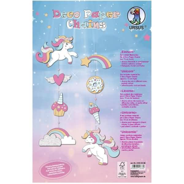 Deco Paper Chains Einhorn