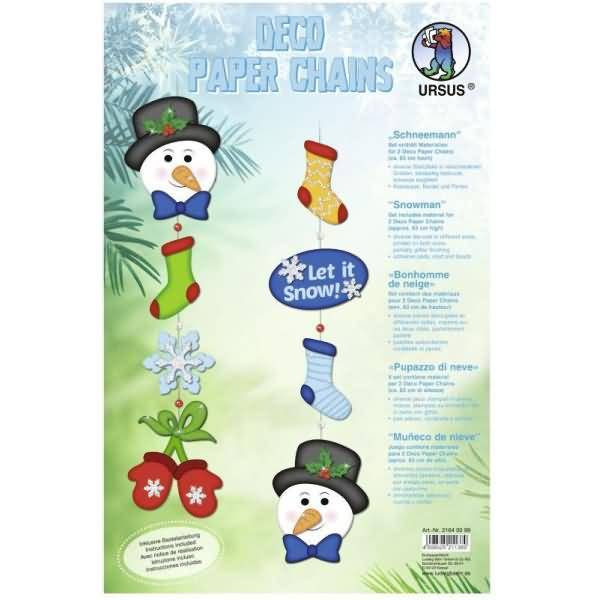 Deco Paper Chains Schneemann
