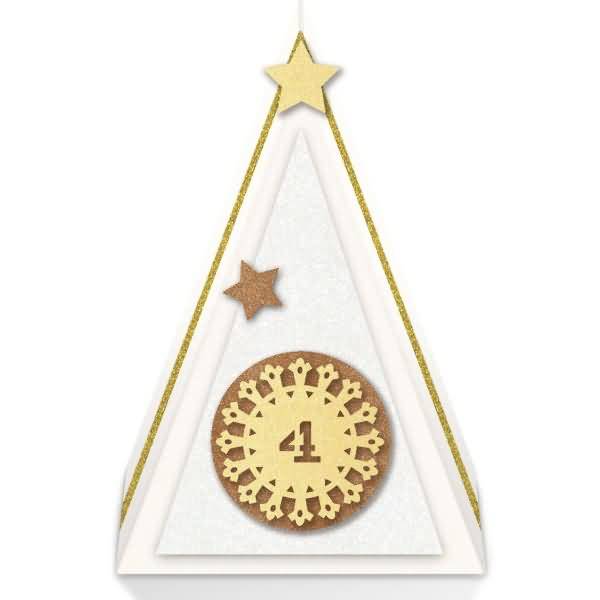 Adventszahlen Fotokarton/Impression 300/310g/qm 23x33cm 4 Blatt gold