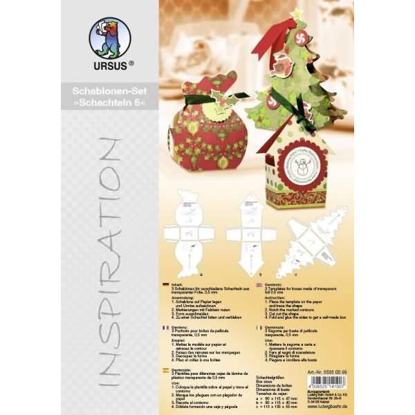 Schablonen-Set Schachteln 6 VE=3 Schablonen