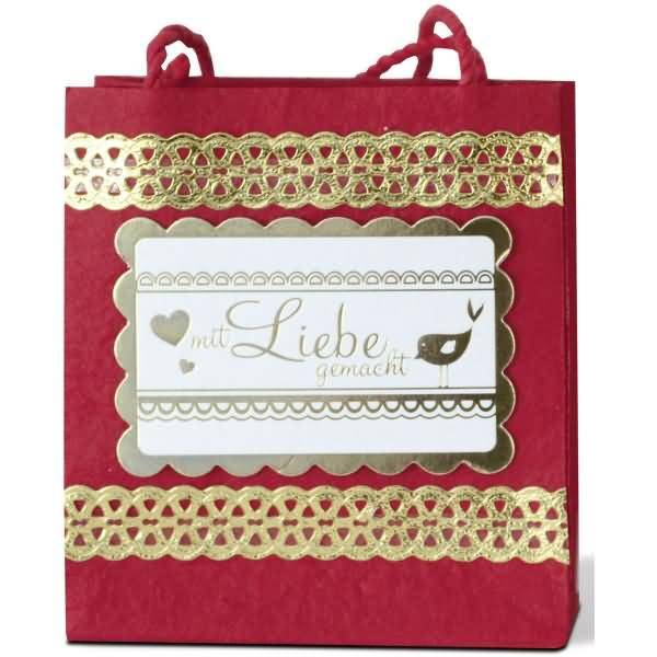 Topper weiß/gold Motiv 30 Mit Liebe gemacht