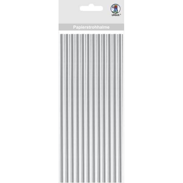 Papierstrohhalm silber VE=24 Stück