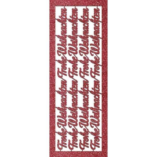 Designschriften 'Frohe Weihnachten' rubinrot VE=2 Blatt