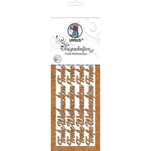 Designschriften 'Frohe Weihnachten' kupfer VE=2 Blatt