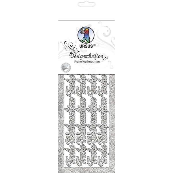 Designschriften 'Frohe Weihnachten' silber VE=2 Blatt