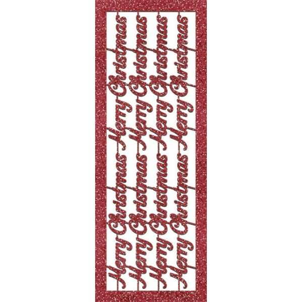 Designschriften 'Merry Christmas' rubinrot VE=2 Blatt