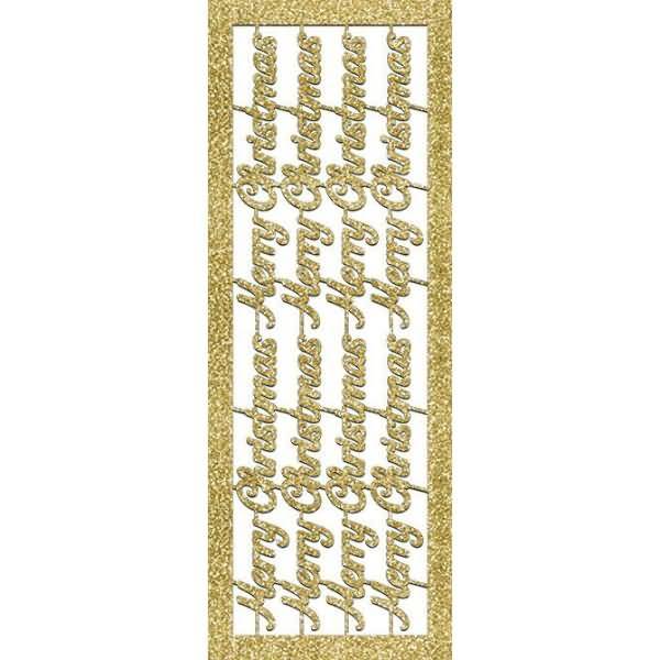 Designschriften 'Merry Christmas' gold VE=2 Blatt