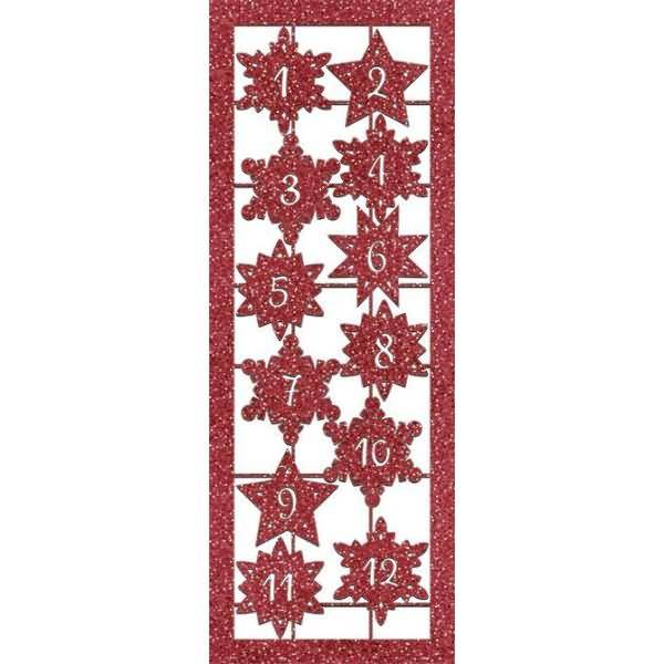 Designzahlen 'Adventszahlen' rubinrot VE=2 Blatt