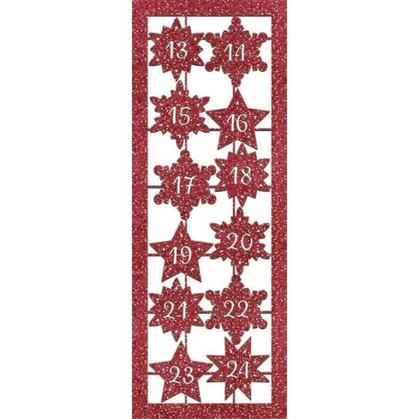 Designzahlen 'Adventszahlen' rubinrot VE=2 Blatt