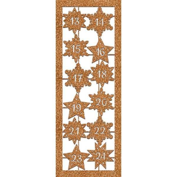 Designzahlen 'Adventszahlen' kupfer VE=2 Blatt