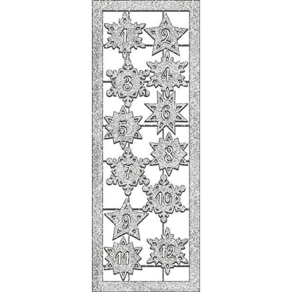 Designzahlen 'Adventszahlen' silber VE=2 Blatt