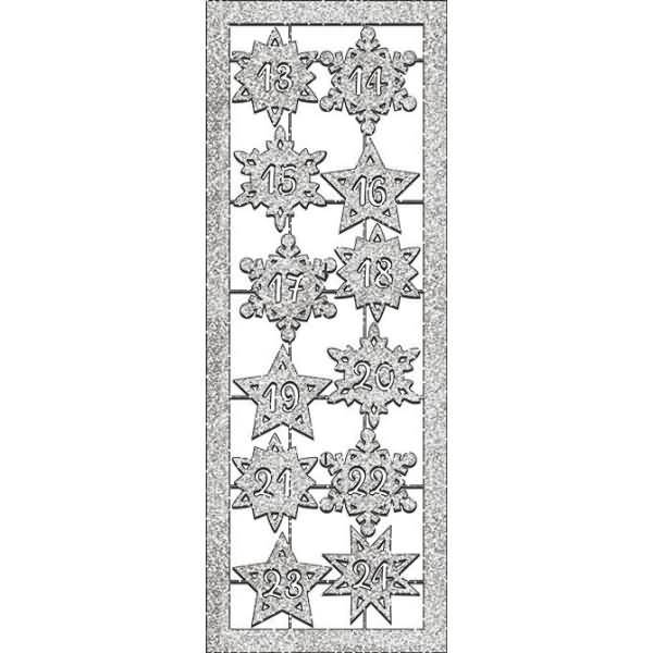 Designzahlen 'Adventszahlen' silber VE=2 Blatt