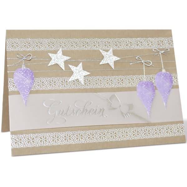 Banderole weiß/silber Motiv 04 Gutschein VE=5 Stück