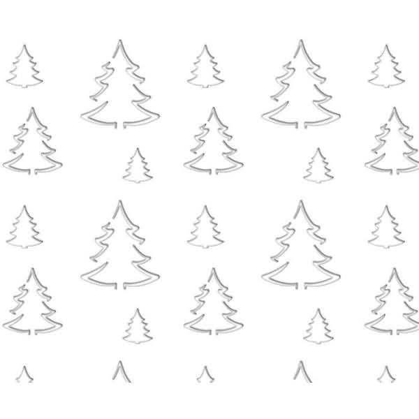 Silhouetten-Karton 23x33cm 300g/qm Weihnachtsbäume hochweiß