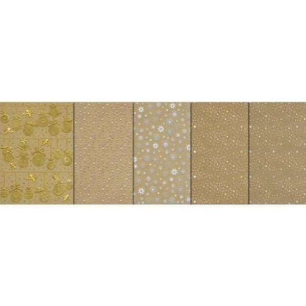 Designkarton Weihnachten 250g/qm A4 VE=5 Blatt sortiert