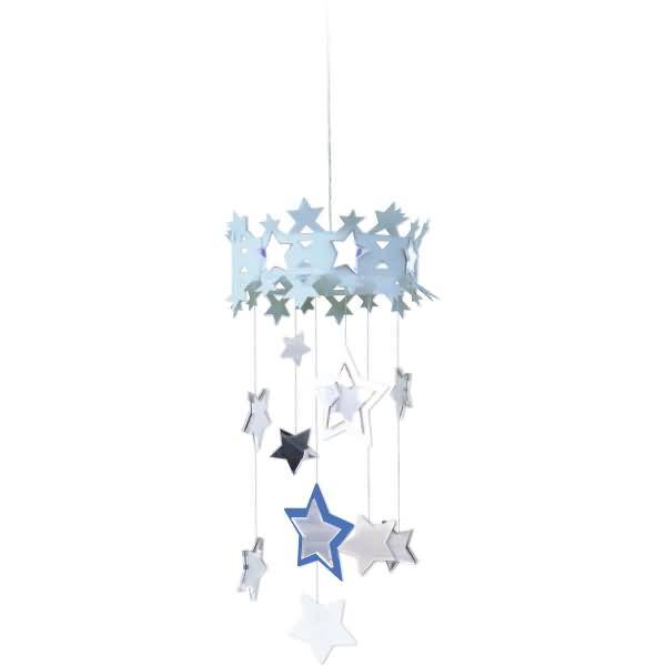 Spiegel-Sticker silber Sterne Motiv 05