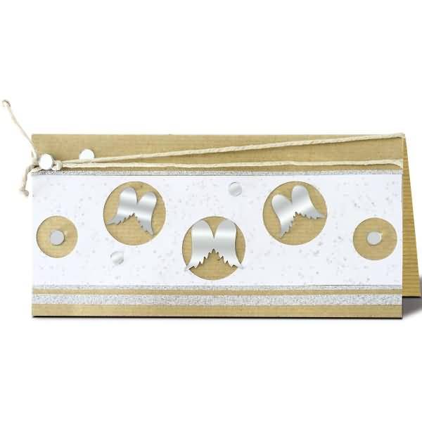 Spiegel-Sticker silber Engelsflügel Motiv 07