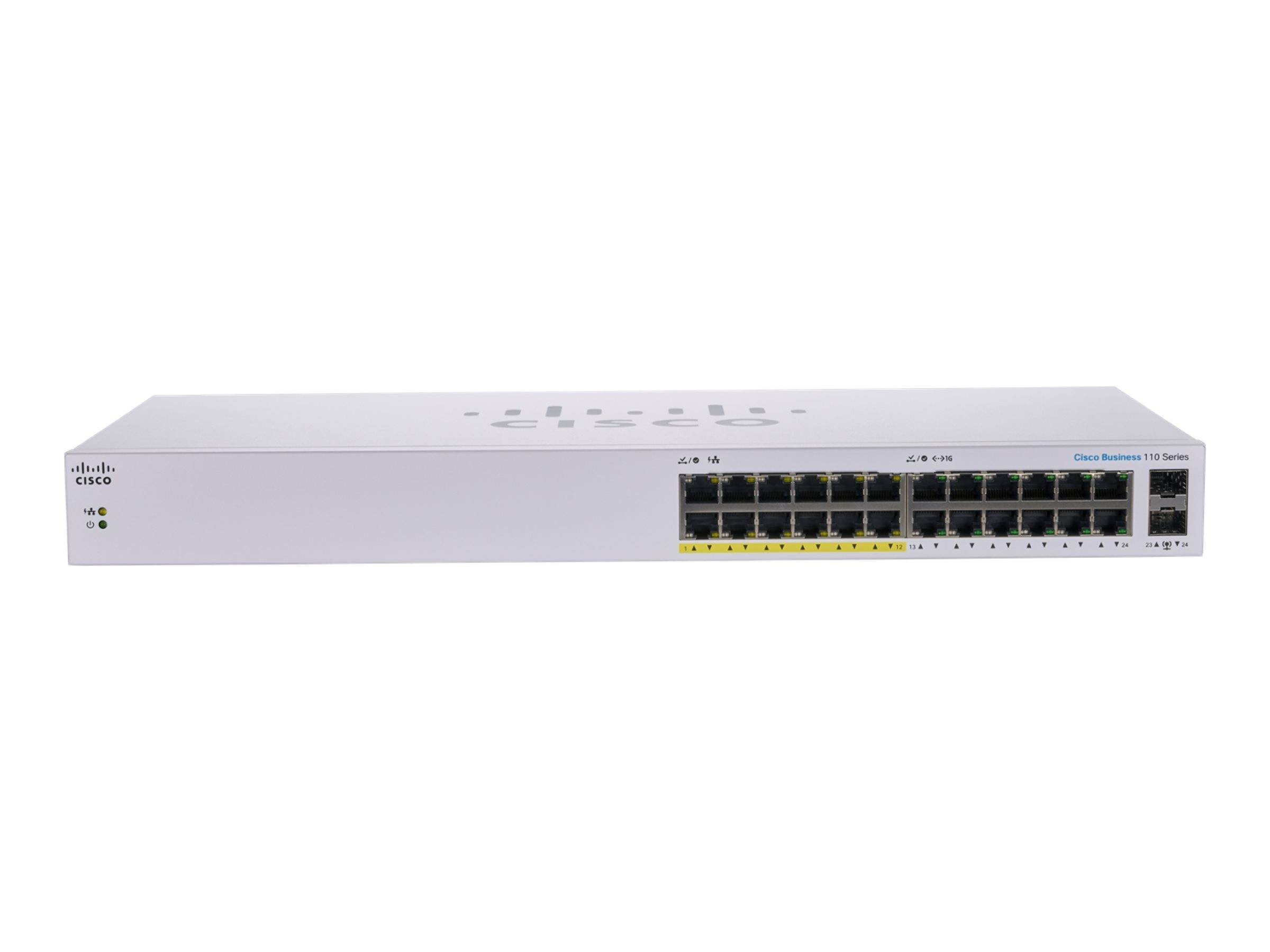 Cisco Business 110 Series 110-24PP - Switch - unmanaged - 12 x 10/100/1000 (PoE)