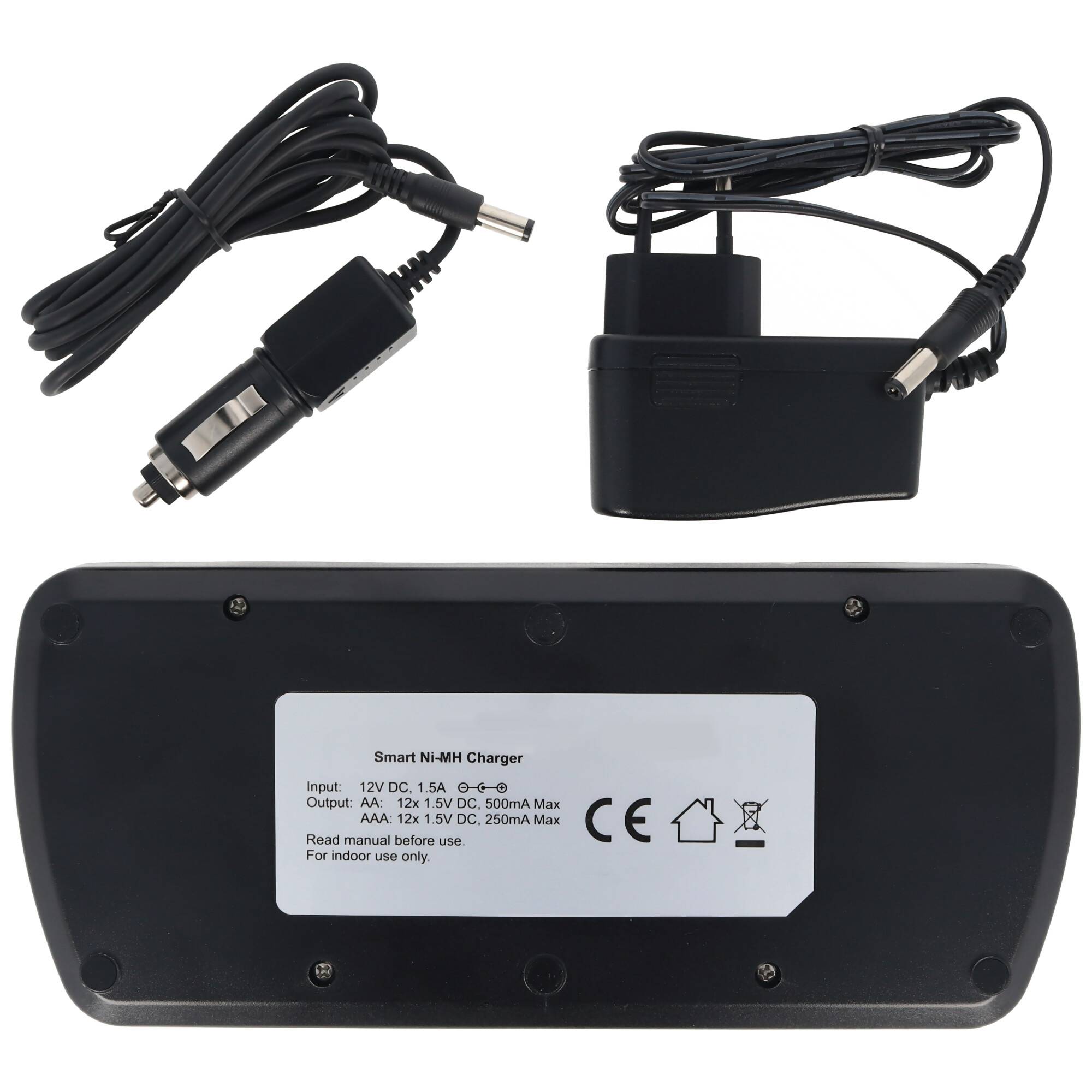 Microprozessor-gesteuertes NIMH Ladegerät mit LCD-Display für 1-12 AA oder AAA Akkus